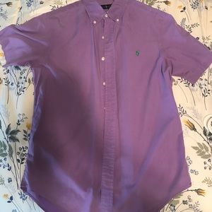 Short sleeve polo button down